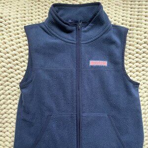Vineyard Vines Boys Small, 8-10 Years Harbor Fleece Zip Up Vest EUC